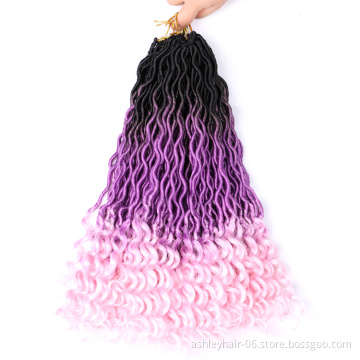 Julianna 18 36 Inch Straight Realistic Gypsy Faux Locs Crochet Hair Chemical Fiber Synthetic Wave Gypsy Locs Hair Extension